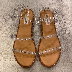 Steve Madden Clear Studded Travel Sandal